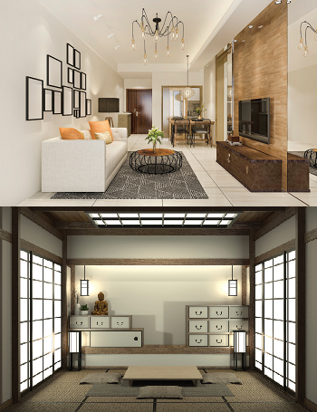 Two Kinds of Living Rooms