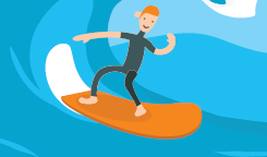 Giant Wave Surfers