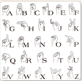 Sign language for deaf people