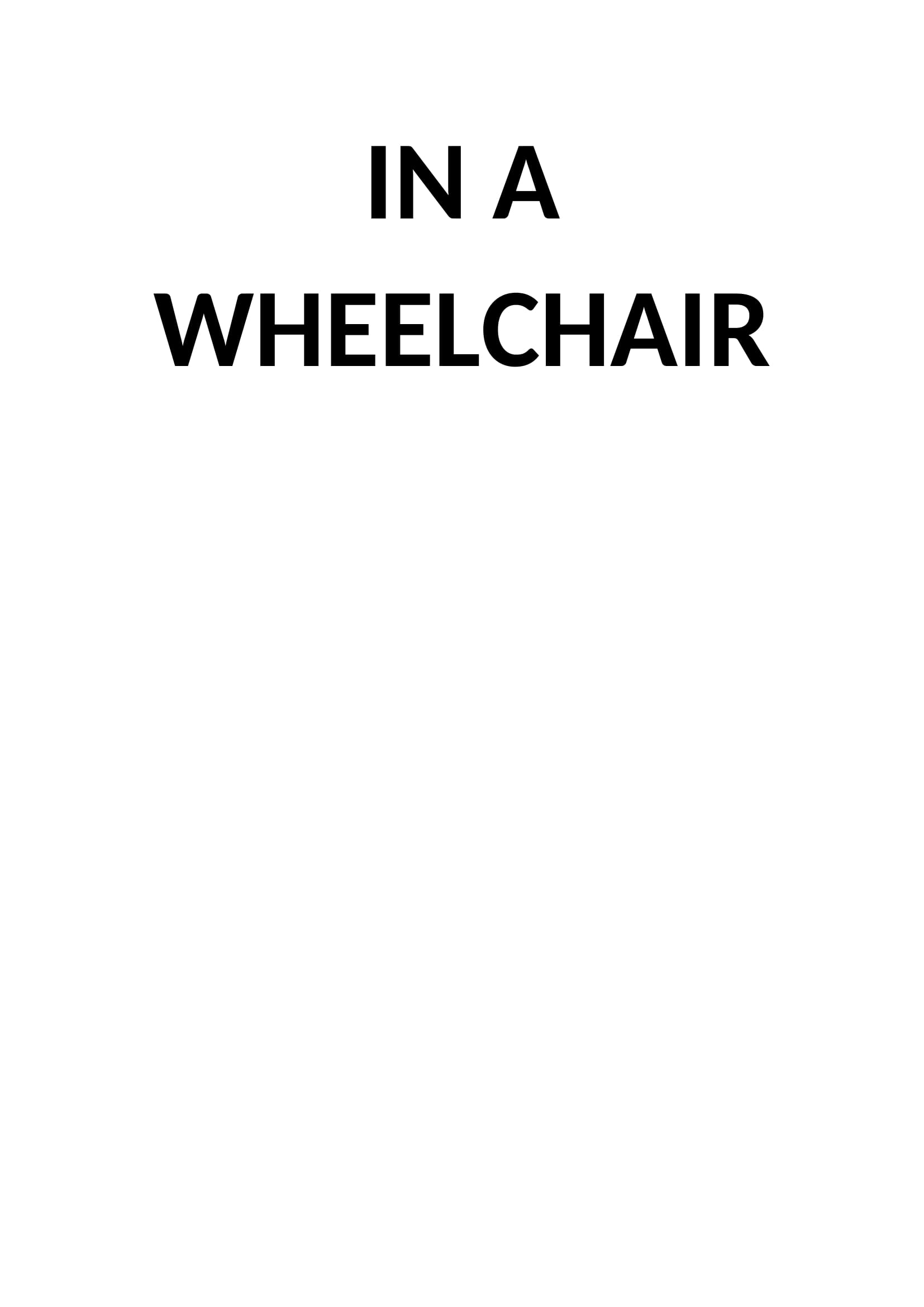 In a wheelchair