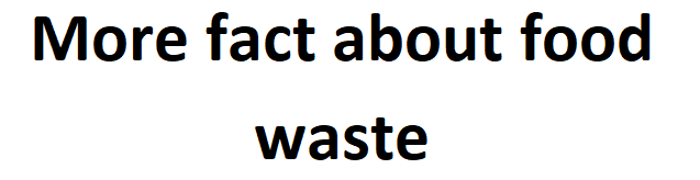 More fact about food waste