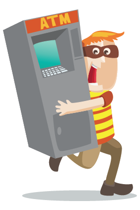 MAN STEALING ATM WITH FORKLIFT