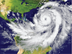 A hurricane is a huge storm