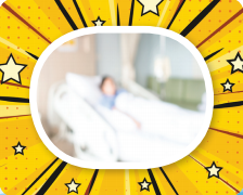Superheroes helping kids at the hospital