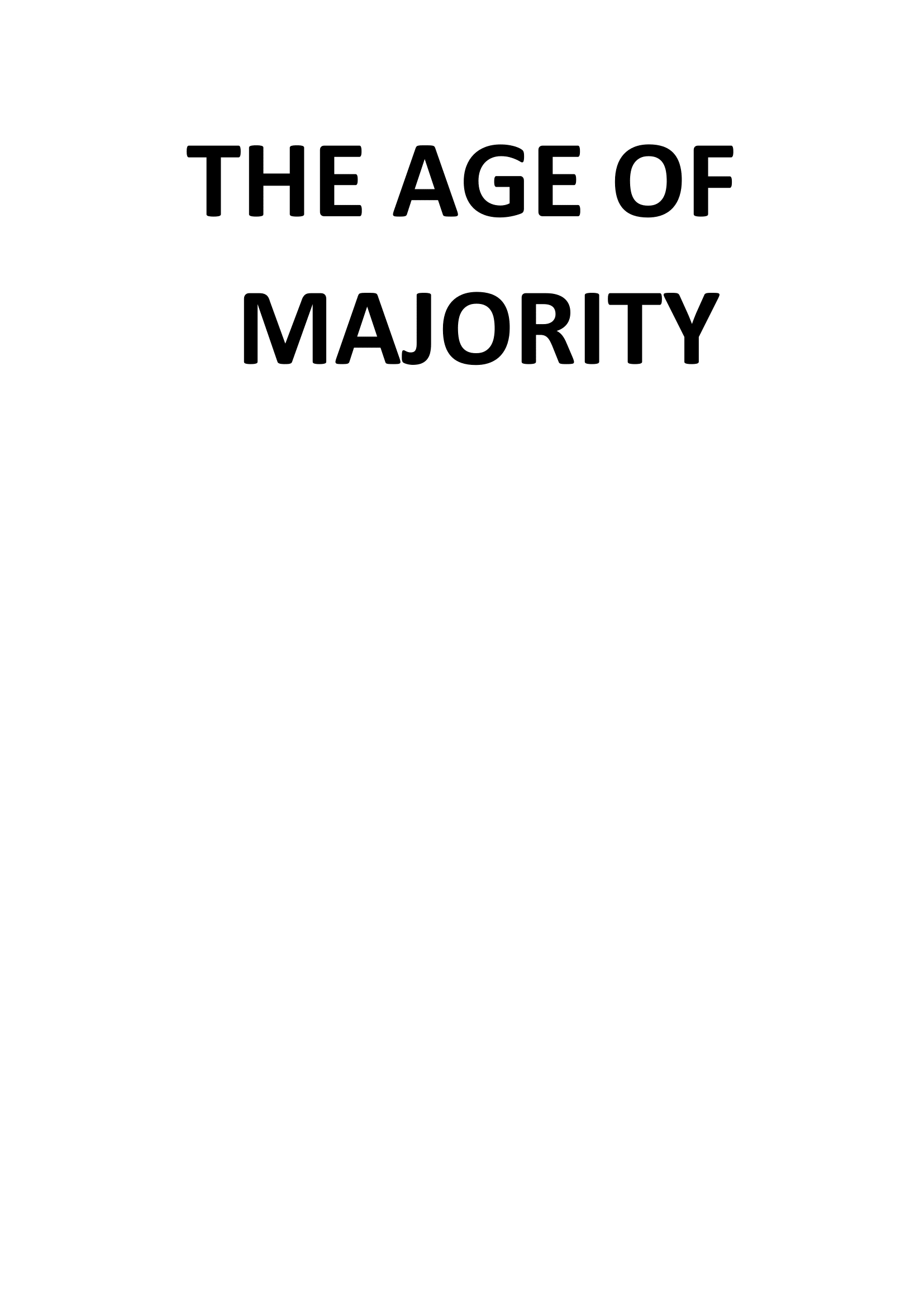The age of majority